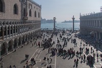 b181 uitzicht over Piazza San Marco vanaf Basilica di San Marco, Venetië