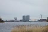 Aussicht auf unsere Wohnung (im rechten der zwei Tuerme)