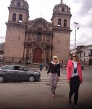 Cusco voor één van de vele kerken