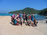 Beach with groupie