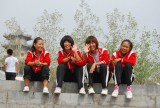 Meisjes op de Kung-Fu-school