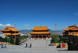 Chongshengtempel met strakblauwe lucht