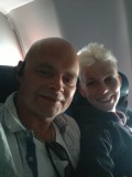 In het vliegtuig op weg naar Seattle