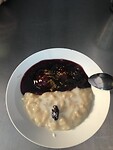Combinar Mazzamorra morada en rijstpap
