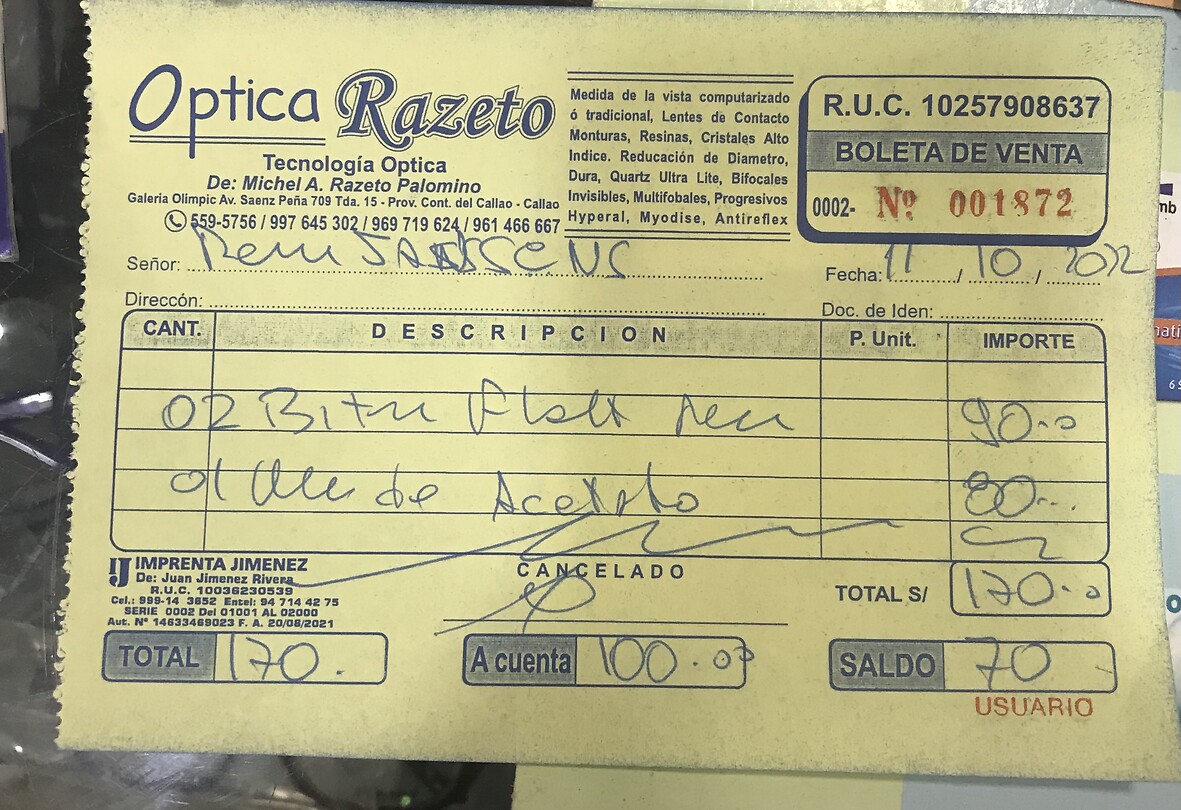 Bestelbon multifocale bril