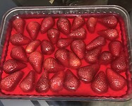 Flan met aardbeien 🍓  🍓  🍓