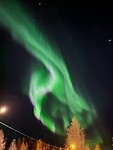 flame of white and green