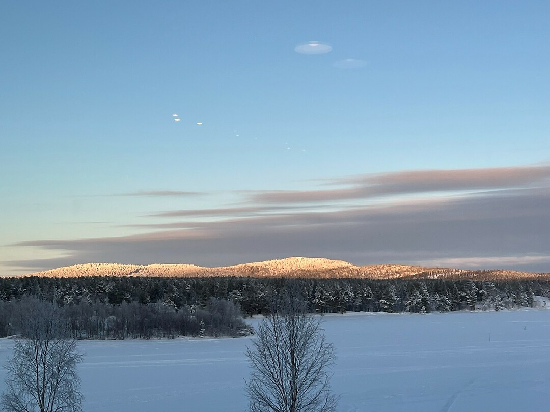 sun on the hills