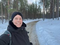in het bos