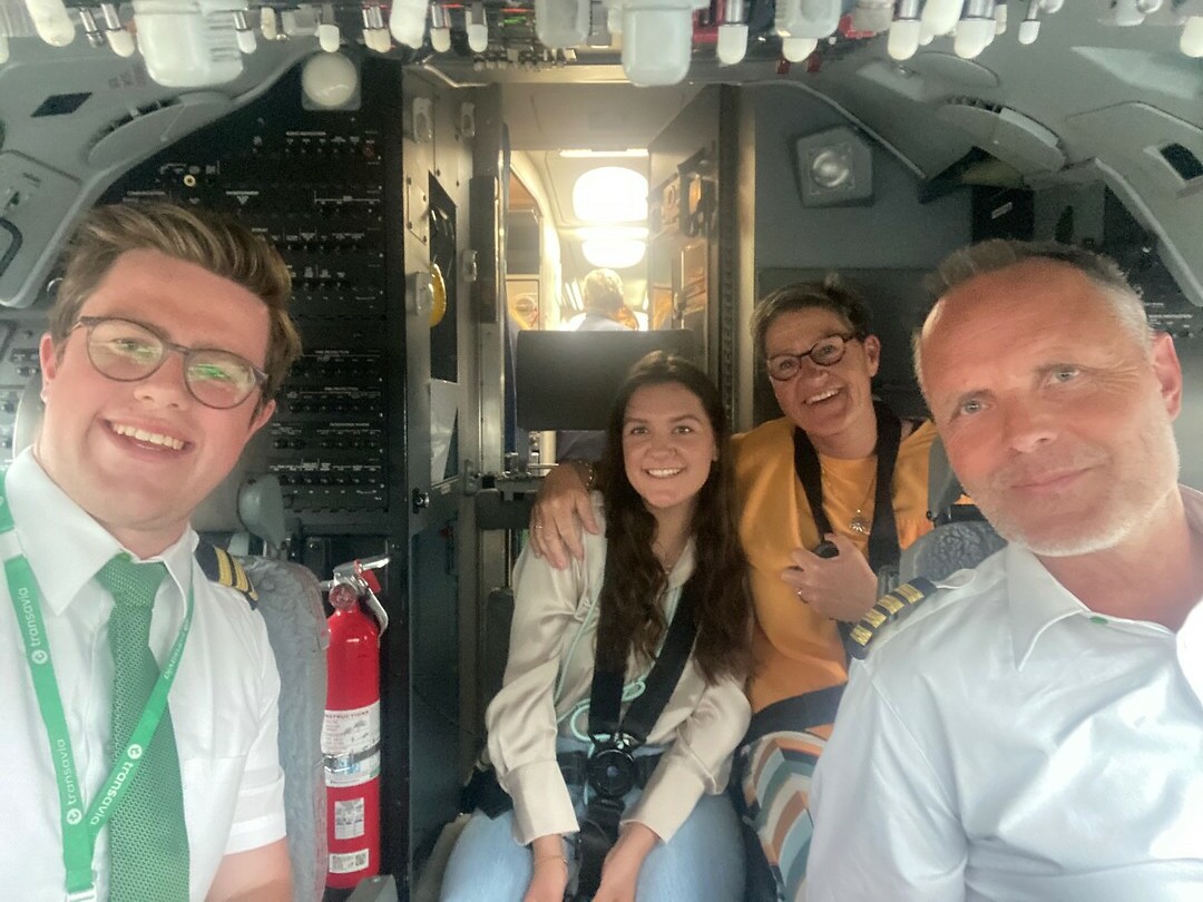 In de cockpit