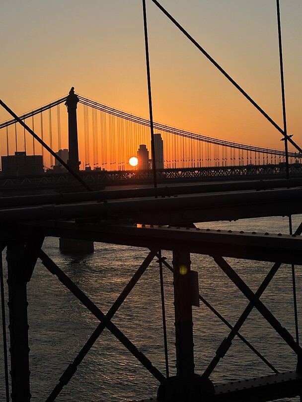 Zonsopkomst Brooklyn bridge