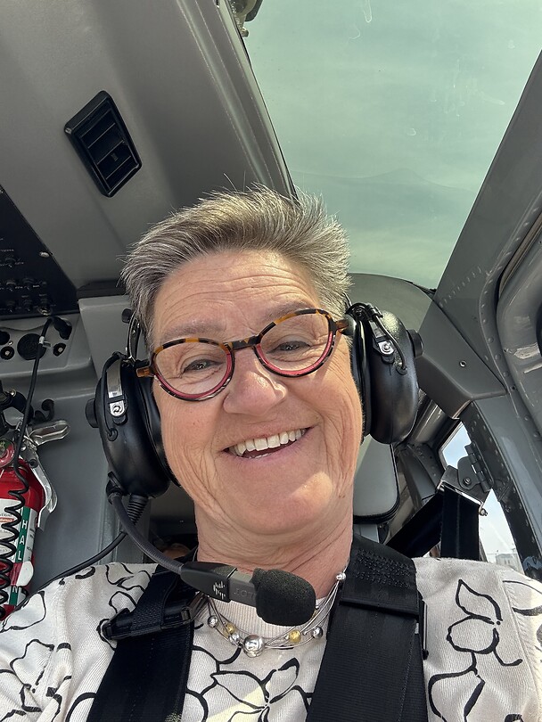 Voor in de helikopter