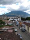 Antigua at the foot of volcan Agua