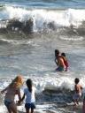 playing in the sea - megastrong current!