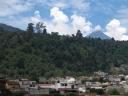 Santa Maria and active Santiaguito on the right