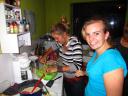 cooking with Laura at my apartment