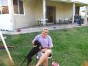 Playing with my big little friend Blacky