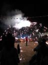Fiesta in San Sebastian, castillo with fireworks