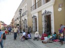 Streets of Oaxaca, indigenous people selling there goods