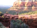 Standing on the Devil's Bridge with Holly - Sedona, Arizona