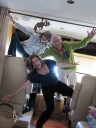 Family picture during our last moments together in Raha (Wilson is hangin' in there) ;-)