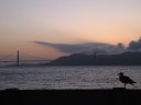 Sunset behind the Golden Gate Bridge - San Francisco