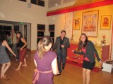 Dance party in the shrine room after the banquet!