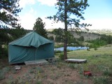 My tent! All the personal-living tents we put up look like this