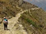 On our way to Japallan - local lady with child on her back