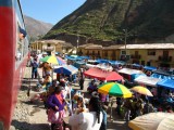 Train ride Huancayo to Huancavelica - Busy little market along the road