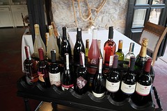Wijntafel in restaurant Eckencik