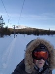 Selfie vanuit de ski lift