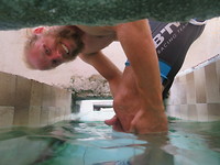 Mega warme hot spring, maar wel lachen