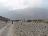 Ook dit zijn soms de wegen in Oman
