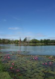 de grote vijver van het historical park