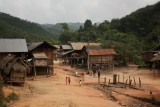Akha-dorp nabij Muang Sing