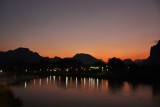 Zonderondergang vanuit Riverside Restaurant