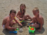 Met Anouk op het strand