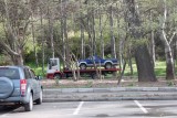 Tbilisi, en weg rijdt de auto