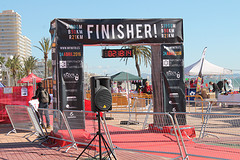 Peniscola, de finish van de triatlon