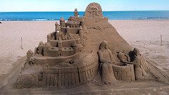 Peniscola, zandsculptuur