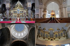 Helsinki, links de Russich Orthodoxe en rechts de Lutherse kerk van binnen