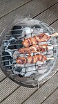 Thuis,  en savonds even lekker gebarbecued