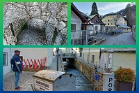 Hallein, een watertje die door hele plaatsje stroomt