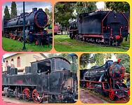 Kalamata, stoomtreintjes in het treinenpark
