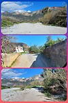 Plaka, worden door maps door een droge rivier geloodst!