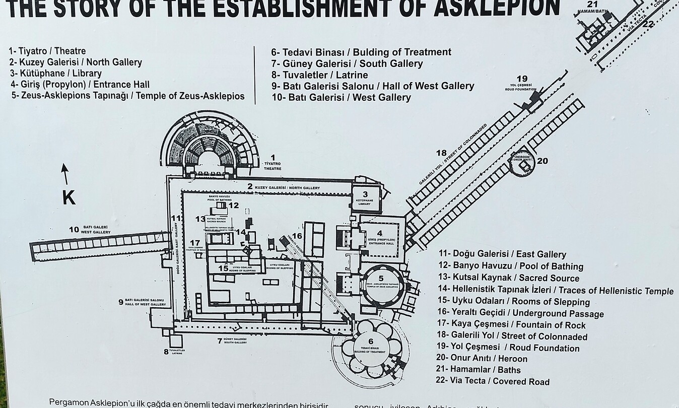 Bergama,  plattegrondje van het asklepion