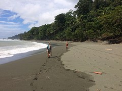 Hiken over het strand bij Corcovado