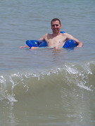 Lekker dobberen in de waterstoel van de trekpleister