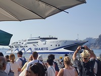 De boot die ons van Santorini naar Kreta bracht.